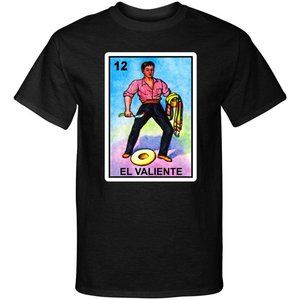 El Valiente Loteria Mexican The Brave Man Funny Mexican Bingo Graphic Shirt